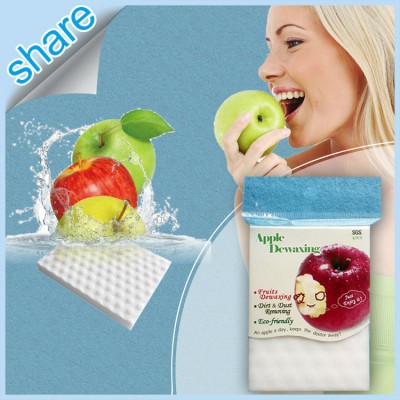 Fruits Cleaning Apple Dewaxing Magic Sponge for World Cup